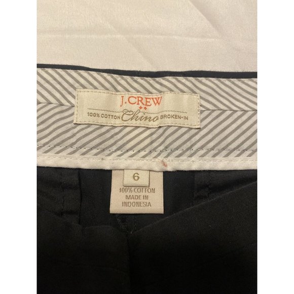 J.Crew- Black Chino Shorts Size 6 - Picture 8 of 9